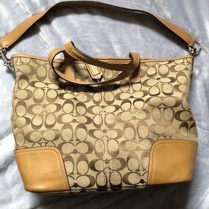 Coach monogram satchel bag
